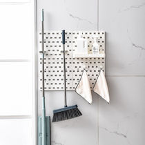 Perforated board storage rack kitchen punch-free home wall dormitory bathroom wall shelf wall hanging storage hook rack
