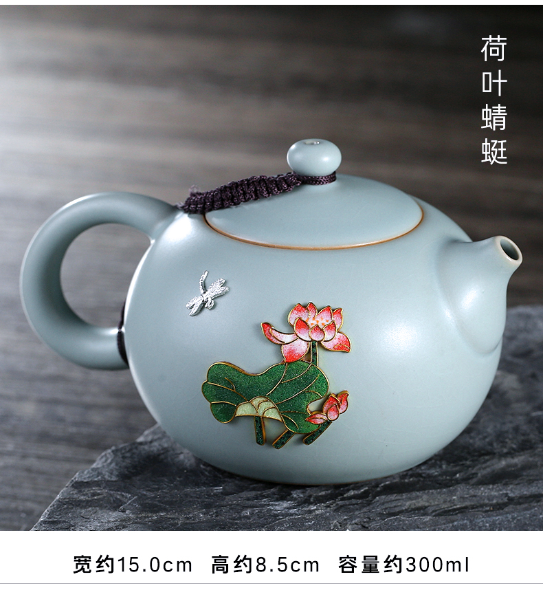 Start your up checking cloisonne tea set ceramic teapot single pot xi shi pot of large porcelain kung fu tea