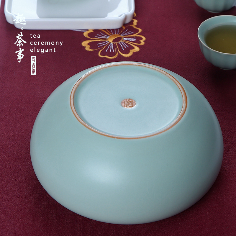 Start your up ceramic kung fu tea tea to wash large writing brush washer to heavy household porcelain cups of water, after the wash bath accessories