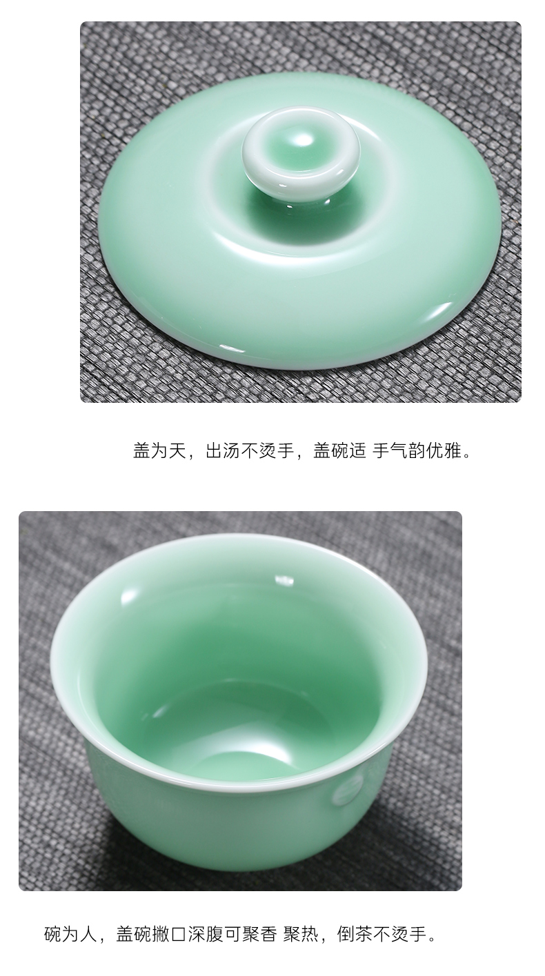 Babson d longquan celadon tureen ceramic cups kung fu tea set manual only three large tea cups hot