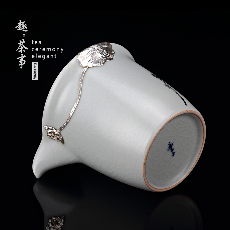 Taiwan FengZi your up with pure silver inlay ceramic fair keller Japanese large portion and cup of tea on tea accessories