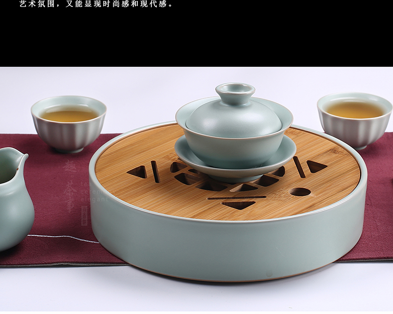 Only three tureen your up cracked cups of household ceramic tea set can raise your porcelain large kung fu tea hot single proof