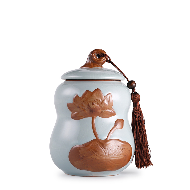 Elder brother up with ceramic violet arenaceous caddy fixings fashion move type hoist large seal storage tanks with puer tea pot