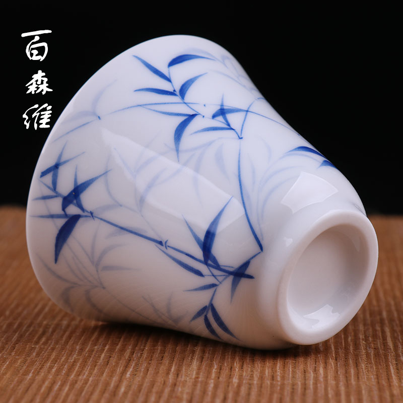 Babson d hand - made teacup single cup sample tea cup dehua white porcelain thin foetus master glass ceramic kung fu tea glass