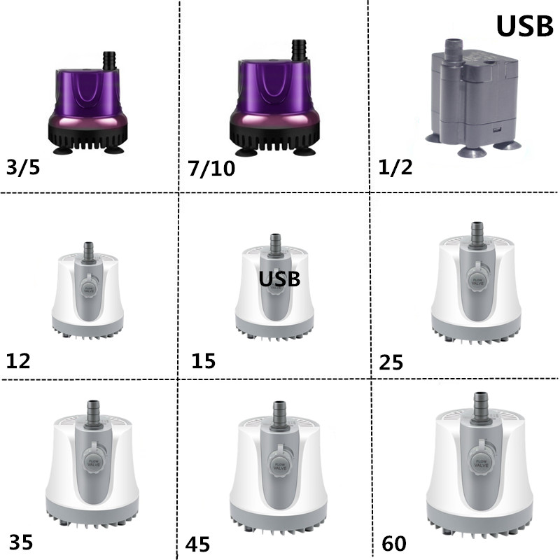 Fish tank submersible pump water pump bottom suction pump small silent filter aquarium circulation pump suction pump