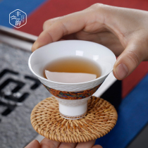 Enamel color Tea Cup ceramic tea cup Japanese personality Kung Fu Small Cup single cup hat hat master cup tea bowl tea set