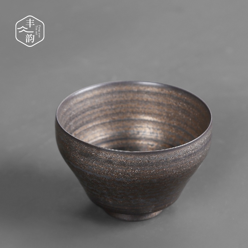 Japanese coarse pottery kung fu tea masters cup ceramic cups single cup large antique zen sample tea cup of tea