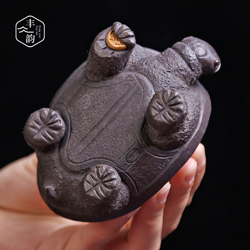 Creative move violet arenaceous animal pet plutus small place boutique tortoise tea to keep tea table decorations from the play