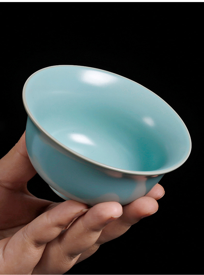 Hand your up tureen thickening heat - resistant ceramic cups large three to porcelain bowl tea bowl of kung fu tea set