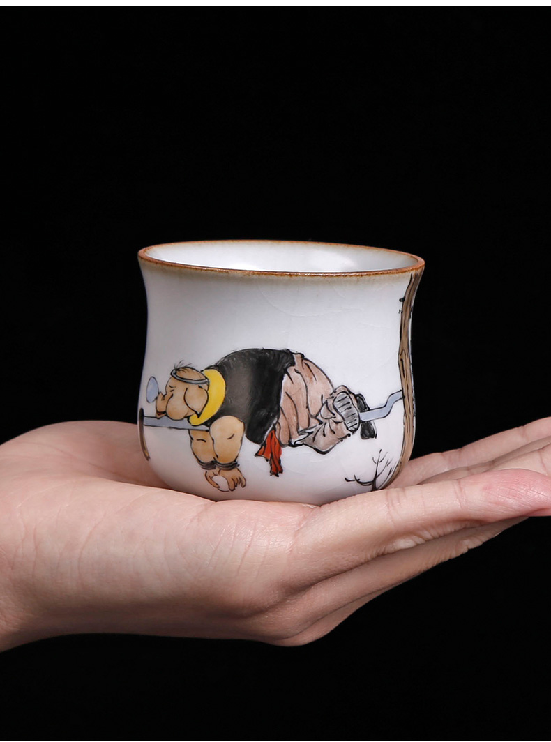 Jingdezhen hand - made teacup masters cup your up with pure manual sample tea cup large slicing can keep every individual single CPU