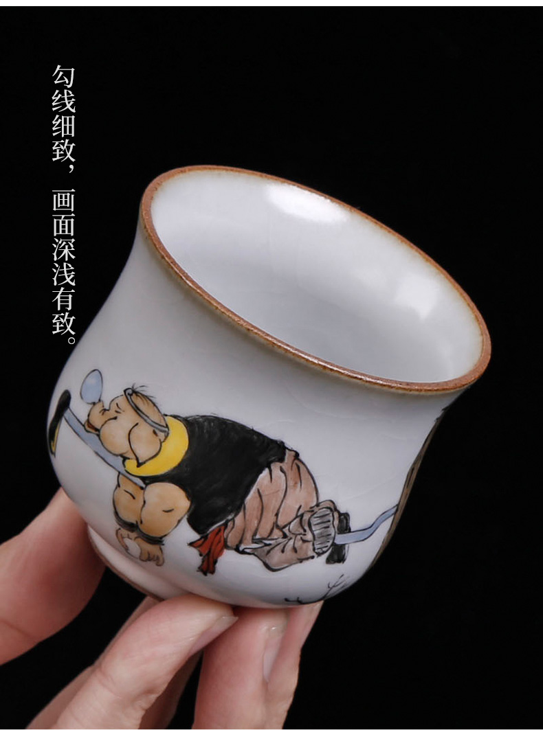 Jingdezhen hand - made teacup masters cup your up with pure manual sample tea cup large slicing can keep every individual single CPU