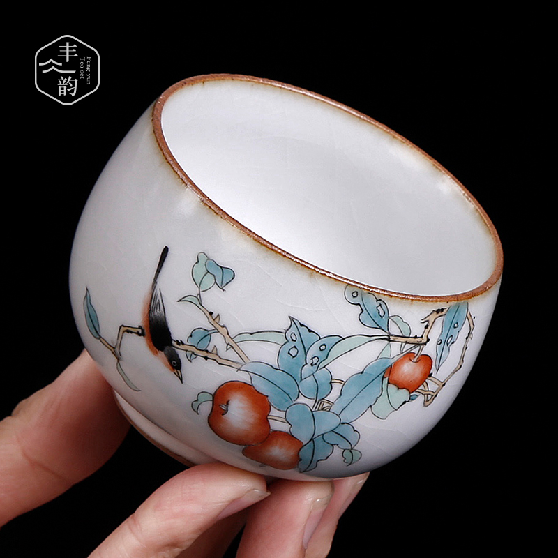 Jingdezhen ceramic masters cup your up hand - made kung fu tea tea cup on restoring ancient ways but a single cup sample tea cup