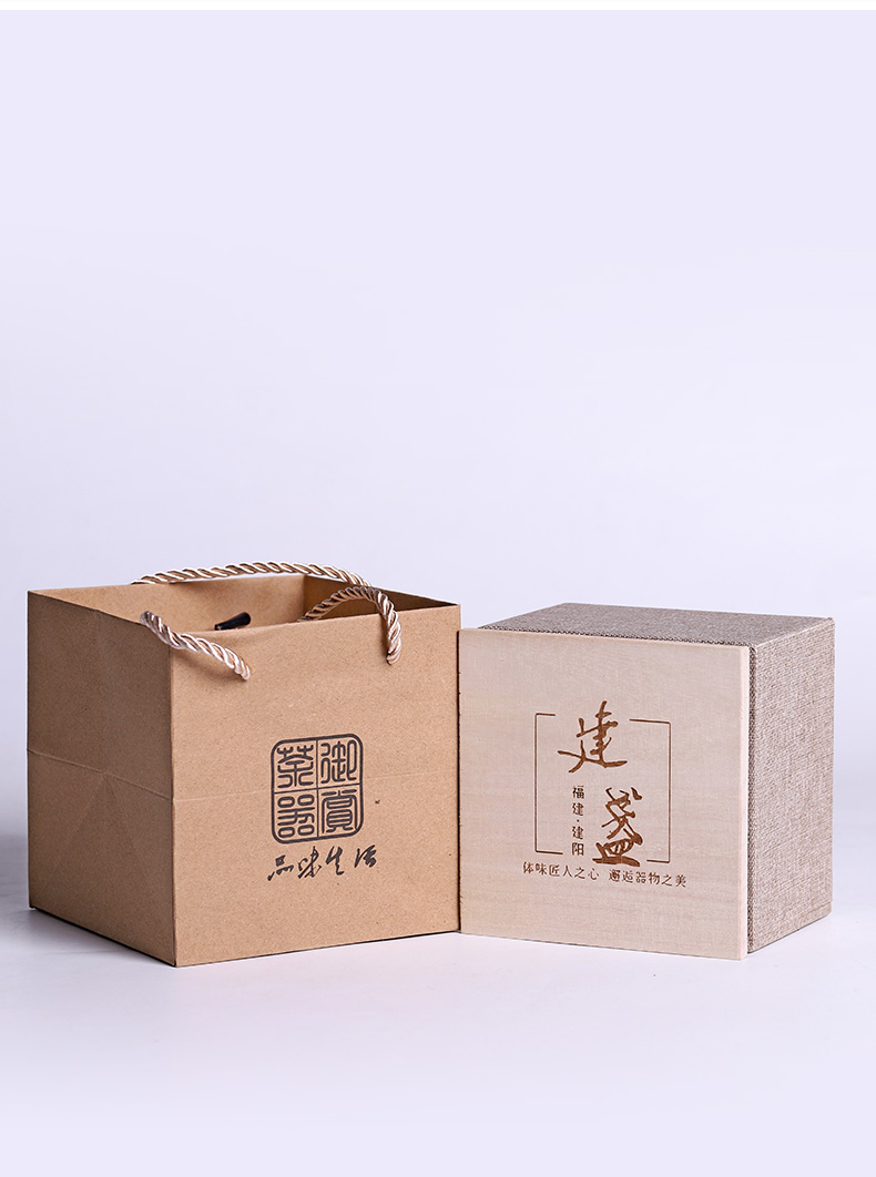 Manual jianyang ceramic tureen built lamp that only three cups small tire oil tea red glaze, kung fu tea set iron bowl