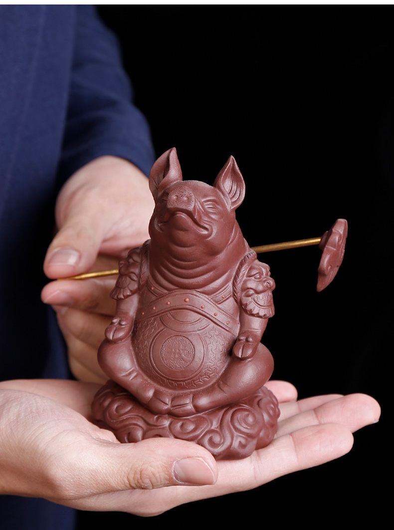The Pet pig eight quit to furnishing articles in plutus boutique yixing purple sand tea to keep play tea tea art decoration plate kung fu tea accessories