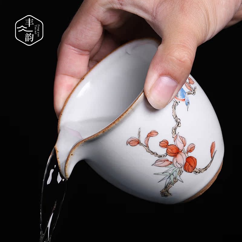 Large your up just a cup of tea sea hand - made of ceramic tea is pure manual jingdezhen kung fu tea set separate pieces can raise