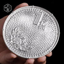 Creative Japanese pure tin coaster home tea ceremony tea cup holder heat-resistant tea cup pad anti-scalding tea set kung fu tea set