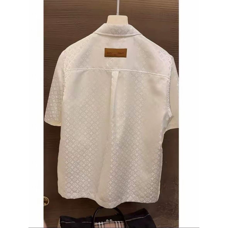 European-Style An&Lv/Angelababy European Station Luxury Brand Men's Shirt 2026 Summer New Trendy Design Ice Fabric
