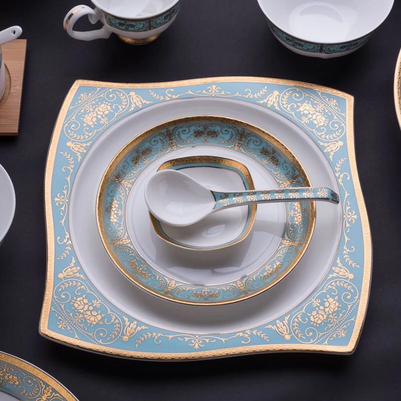 Larry f high - grade ipads China up phnom penh anaglyph dishes suit household jobs plates north European tableware gift sets