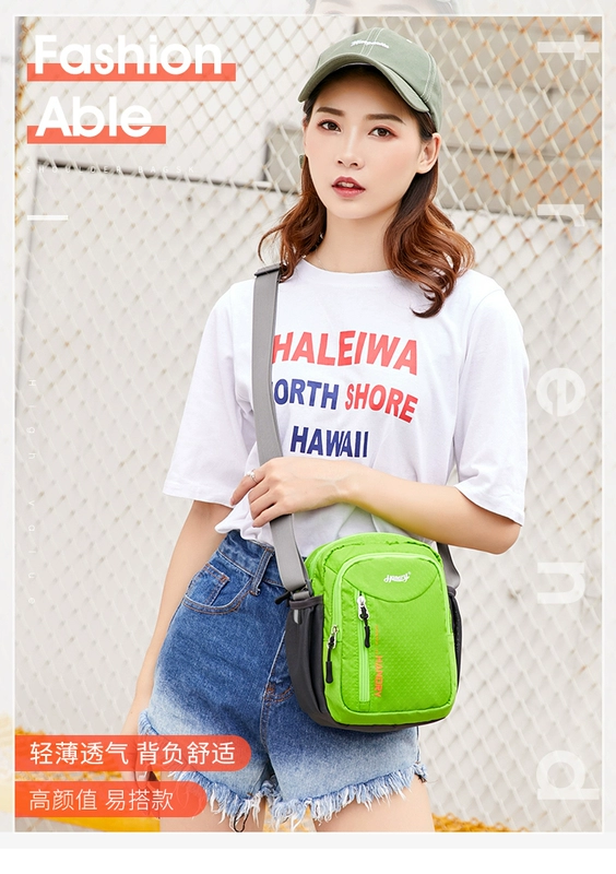 Mùa hè 2019 mới Hengdeli nữ chéo thể thao túi nhỏ du lịch túi du lịch túi đeo vai ngoài trời giản dị - Túi xách nữ