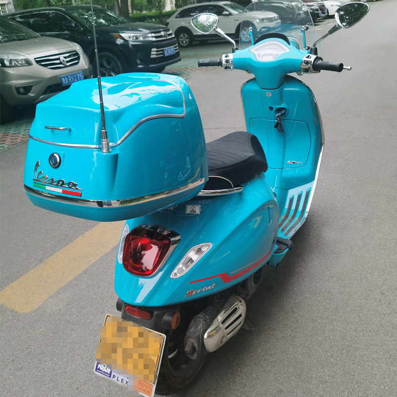 Suitable for Vespa 150 Sprint Motorcycle Tail Box Gts300Vespa Retro Trunk Tail Rack Rear Shelf