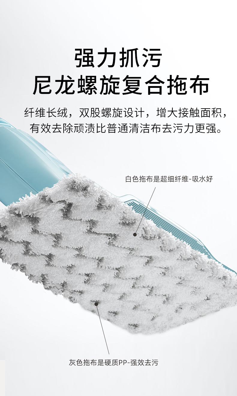 Shark鲨客 110度高温蒸汽拖把 双螺旋强力去污抑菌除螨 图11