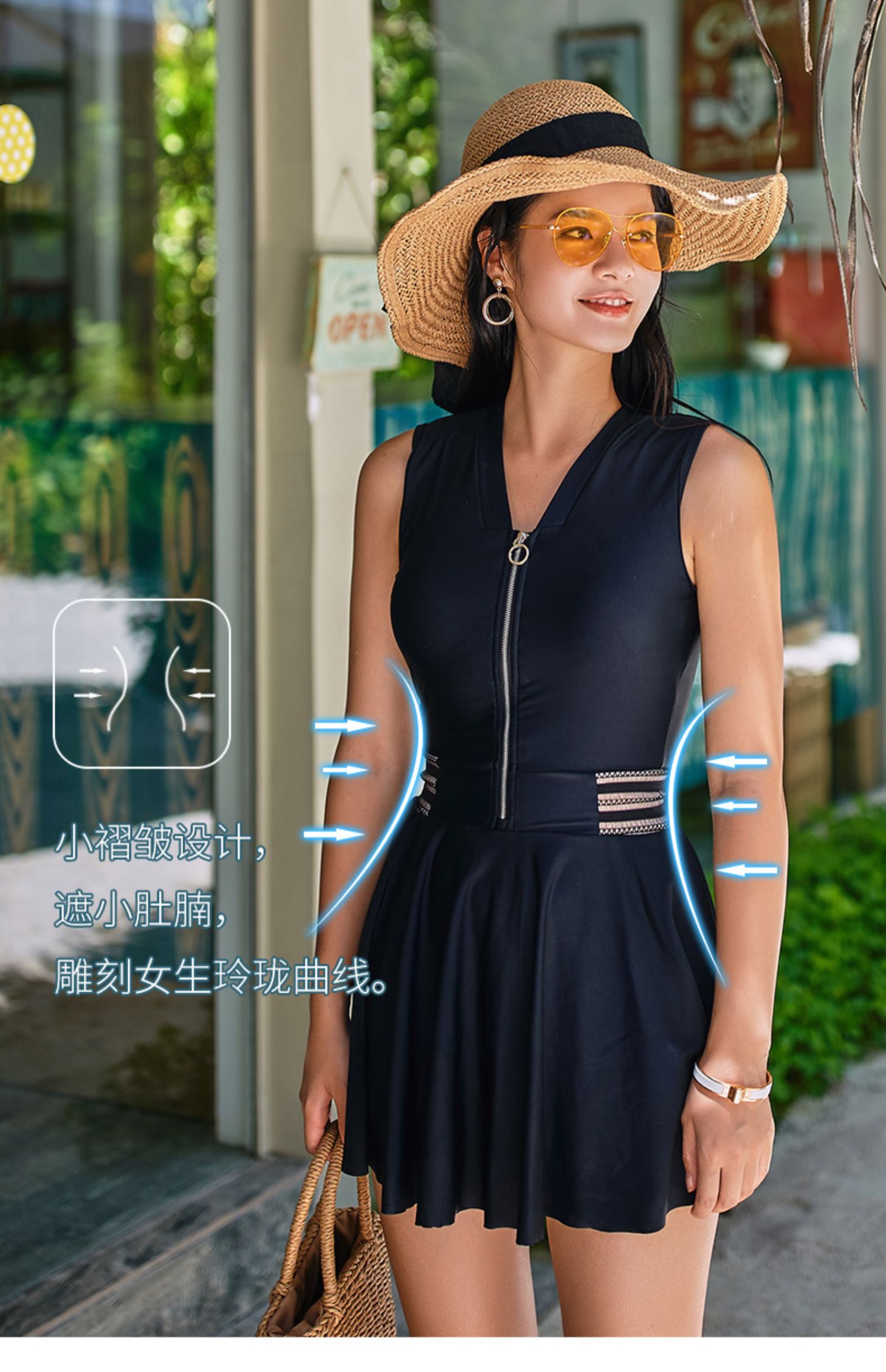 Đồ bơi nữ 361 độ Váy một mảnh 2019 new slim cover bụng bãi biển thời trang bảo thủ Đồ bơi Hàn Quốc - Bộ đồ bơi One Piece đồ bơi liền thân bé trai