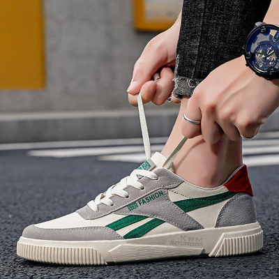 夏季新款飞织网面轻便运动跑步鞋透气休闲韩版潮流帆布青少年板鞋