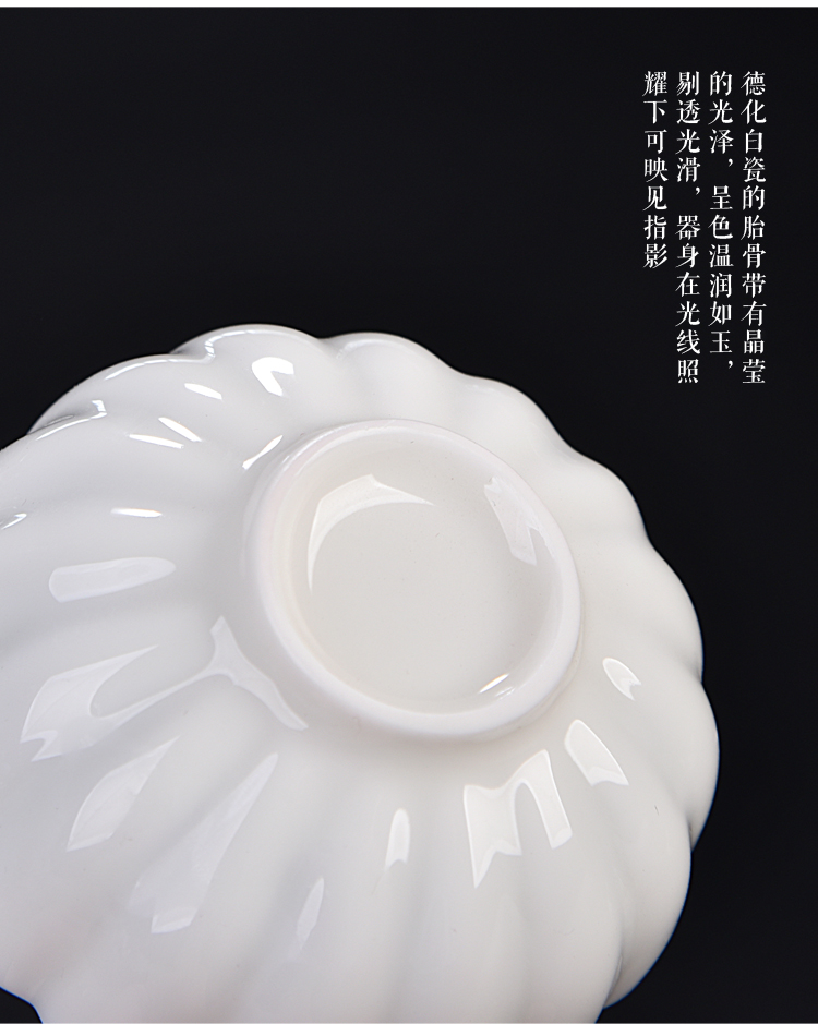 Ancient sheng name plum blossom put dehua up new lotus high - white porcelain inlay silver cup manually jade craft master sample tea cup cup