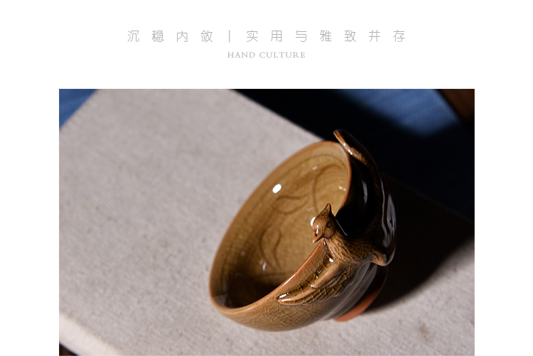 Ancient sheng up new gift box pearl celadon open tea master cup manual sample tea cup single cups of tea cups