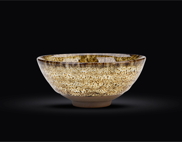 Ancient shing new up up built of large ceramic sample tea cup kung fu master cup single tea cup temmoku bowl
