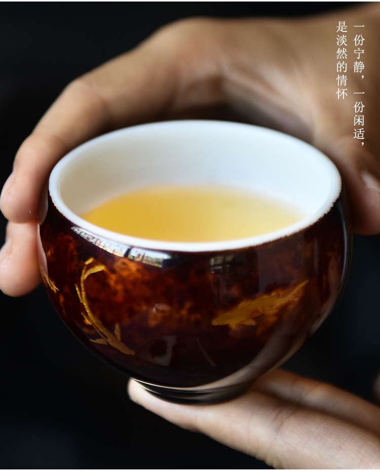 The ancient Chinese lacquer manual lacquer dehua white porcelain up new xiangyun natual creative kung fu master cup single CPU orphan works