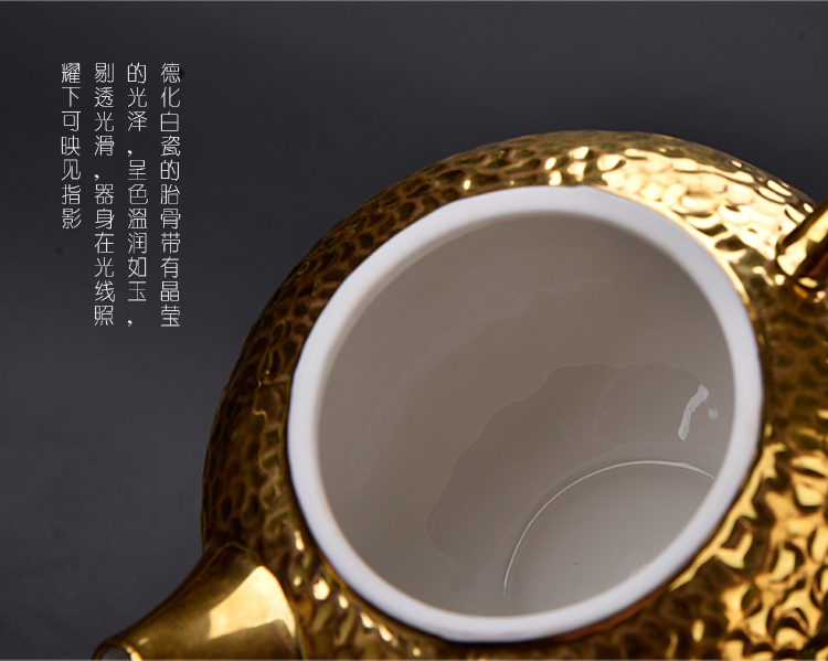 The new Japanese ancient sheng up 24 k coppering. As hammer xi shi pot of pure manual single pot of tea, porcelain up kung fu