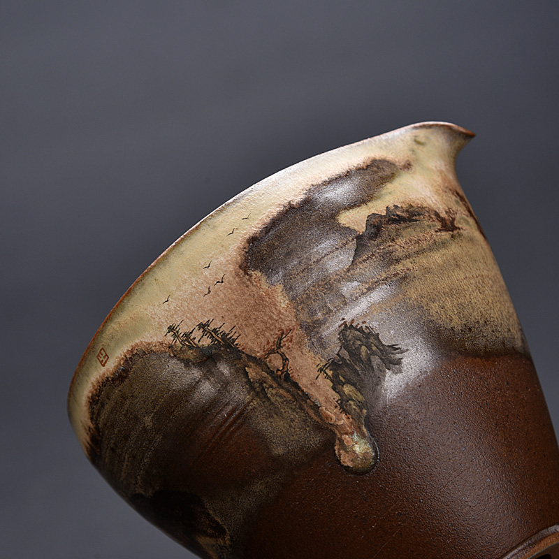 Ancient sheng up new hand made of pure wood natural dust ceramic tea set fair keller cup keller cup points