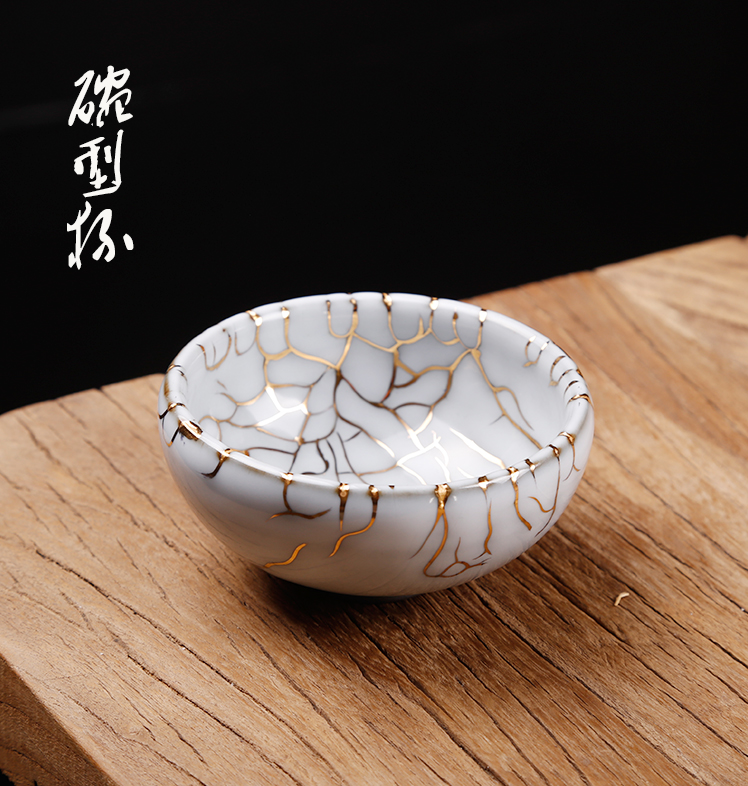 Chi wild ancient sheng up ceramic cups master kung fu tea cups and gold cup wild burn individual cup of custom gift cup