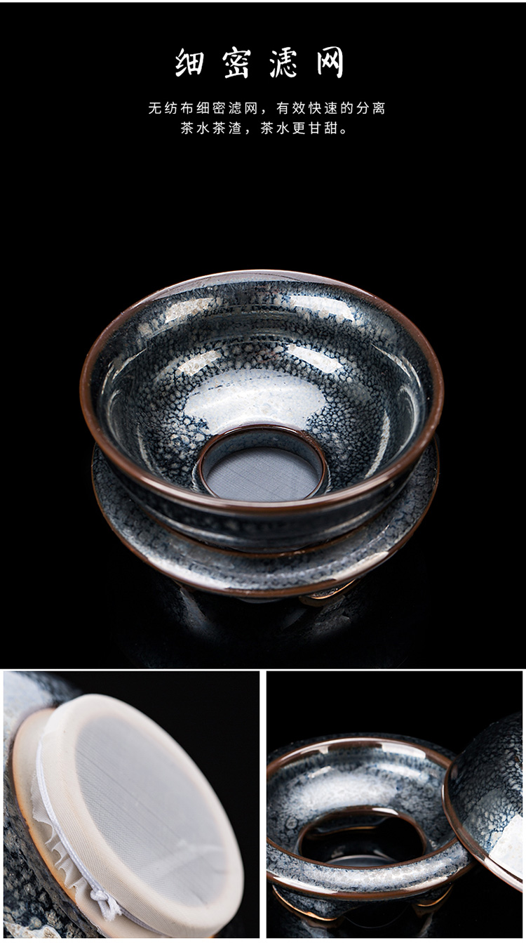 Ancient master sheng up Chen Weichun built light tea set of household ceramic teapot kung fu tea set lid to use by hand