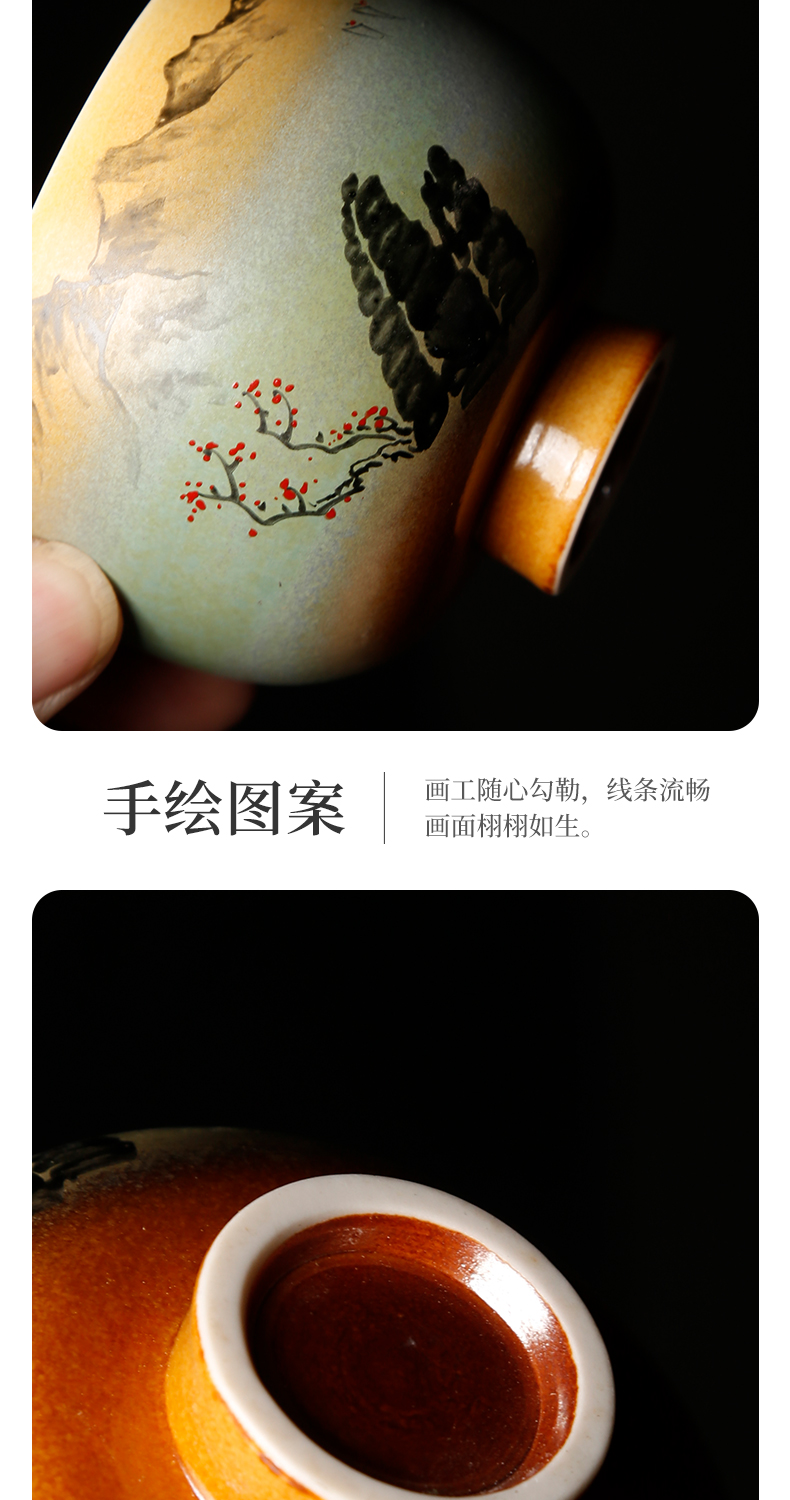 Ancient sheng up to burn hand - made the master sample tea cup fullness jingdezhen up all hand single CPU kung fu tea cups