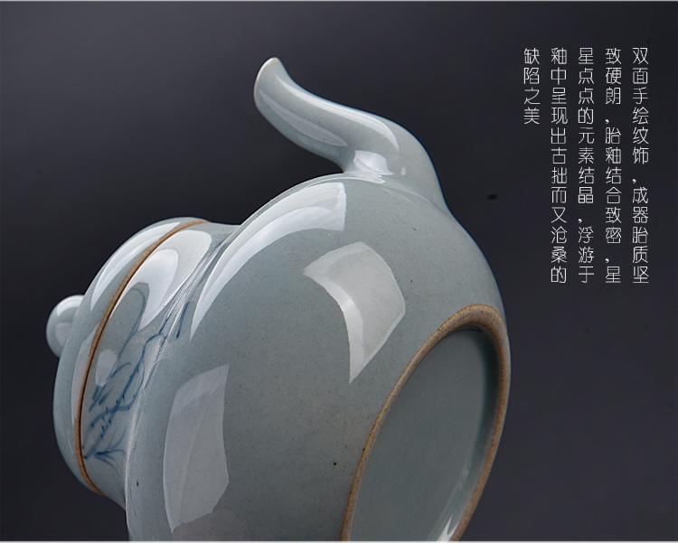 Ancient sheng hand - made porcelain up ceramics kung fu tea set manual tea single pot of pu - erh tea tea kettle with tea