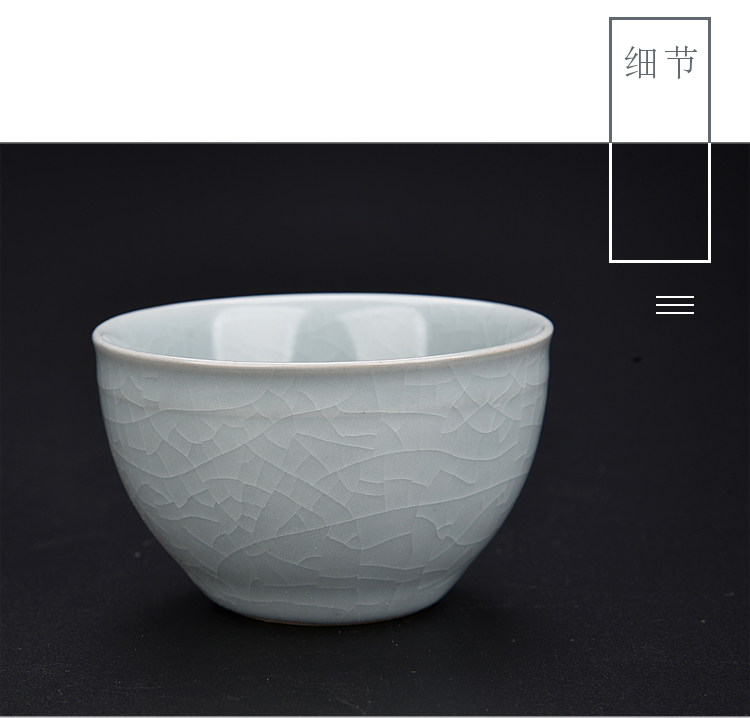 The ancient master sheng up porcelain cup single cup small ceramic cups gift boxes to open The slice your up can raise hand undressed ore celadon