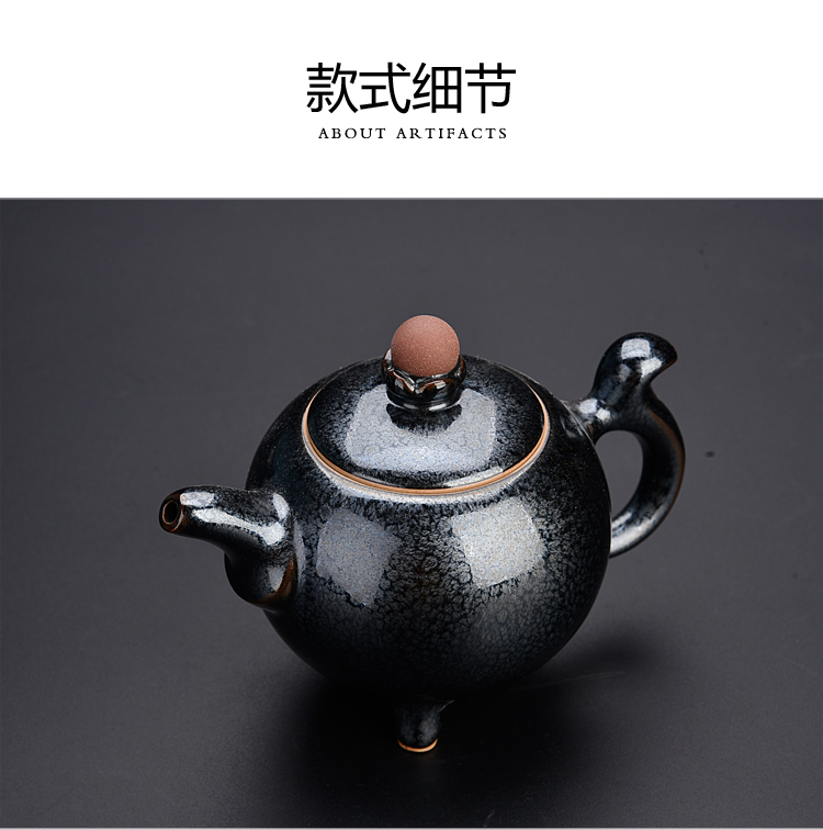 Ancient master sheng up Chen Weichun star crack cup red glaze, a pot of two glass ceramic portable travel make tea tea set