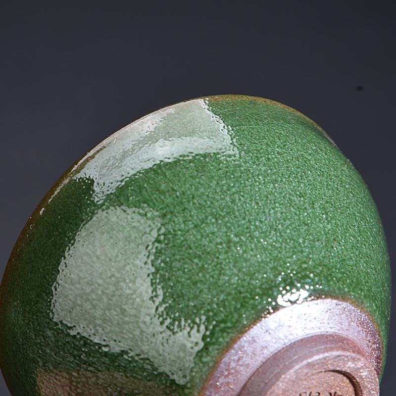 Ancient sheng bank up up built lamp cup firewood light green tea with open expressions using a piece of glaze beam light ceramic cup master cup single CPU