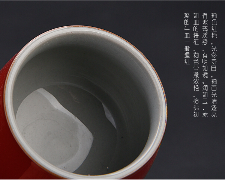 Ancient sheng up with colored enamel porcelain teacup household utensils sample tea cup manual single CPU master cup white jade porcelain tea bowl