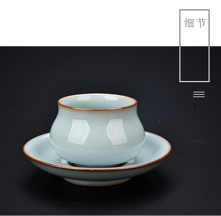 Ancient five Ancient jun sheng up ceramic cups of ice crack glaze masters cup elder brother up your up up up sample tea cup masterpieces