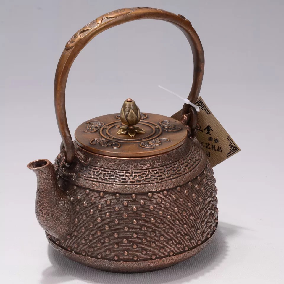 The ancient copper pot sheng up with pure manual electric kettle domestic copper pot TaoLu cooking pot Japanese teapot with a suit