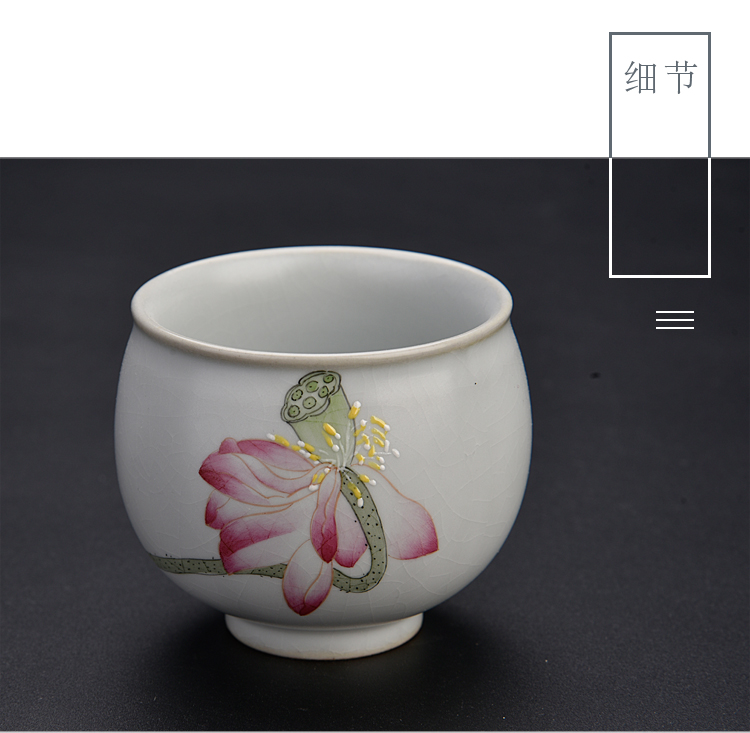 The ancient sheng up jingdezhen hand - made ceramic sample tea cup pure manual small single cup tea set your up master kung fu tea cup