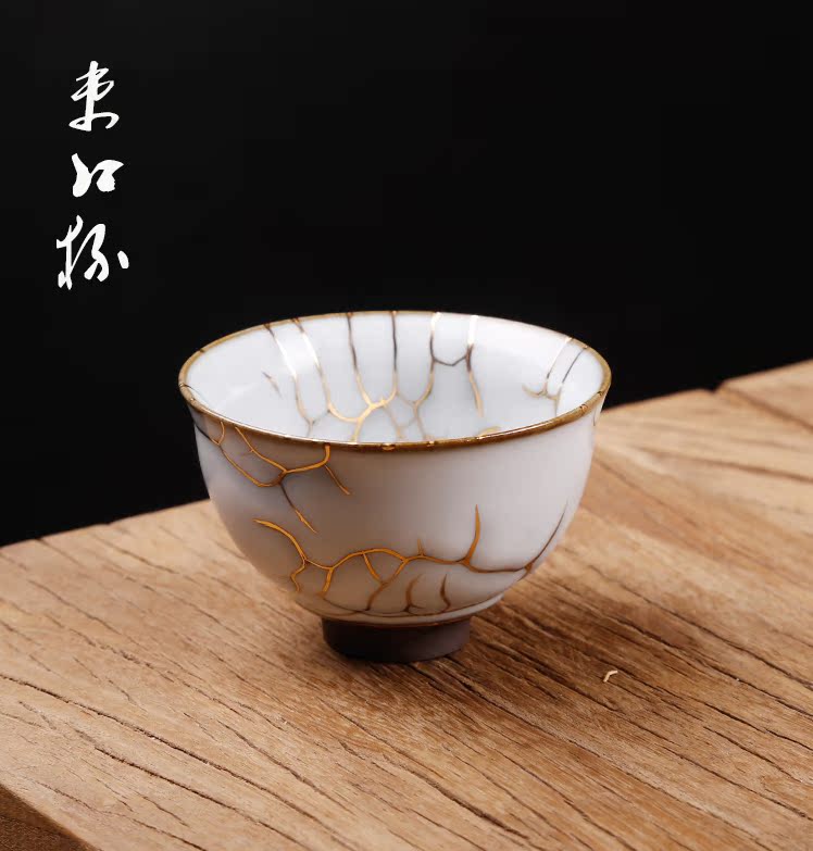 Chi wild ancient sheng up ceramic cups master kung fu tea cups and gold cup wild burn individual cup of custom gift cup