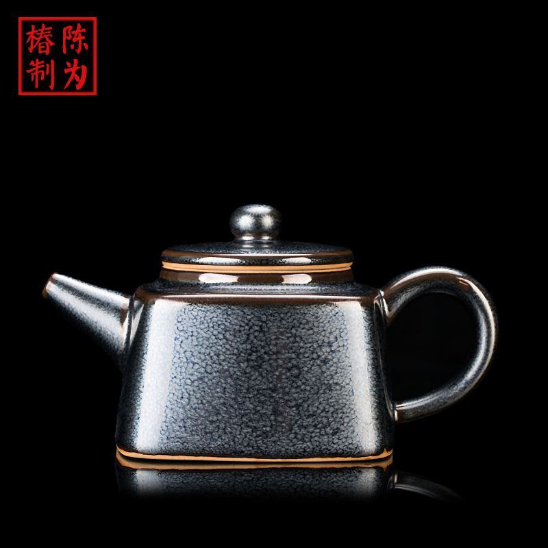 Ancient master sheng up Chen Weichun built light tea set of household ceramic teapot kung fu tea set lid to use by hand