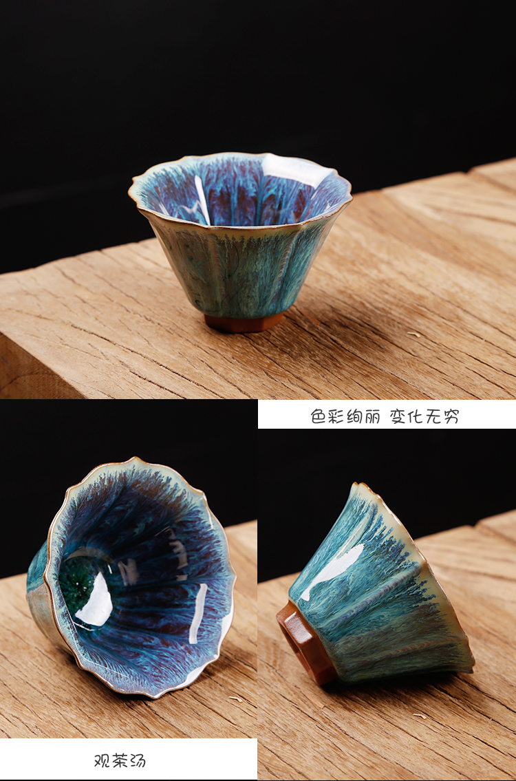 Ancient sheng up built single variable lamp cup tea master cup of pure checking ceramic bowl kung fu tea tea