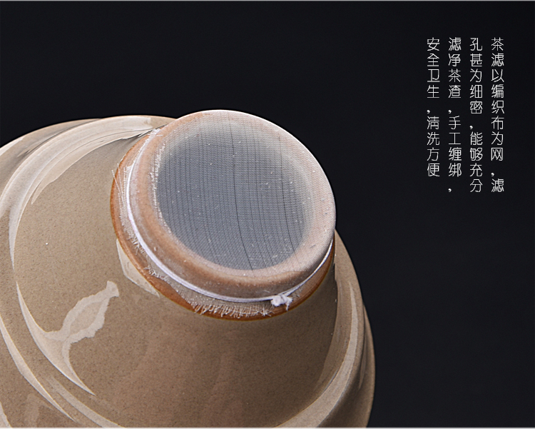 Ancient sheng up cizhou kilns tureen tea set single cup set of ceramic household kung fu volume grass grain male cup teapot