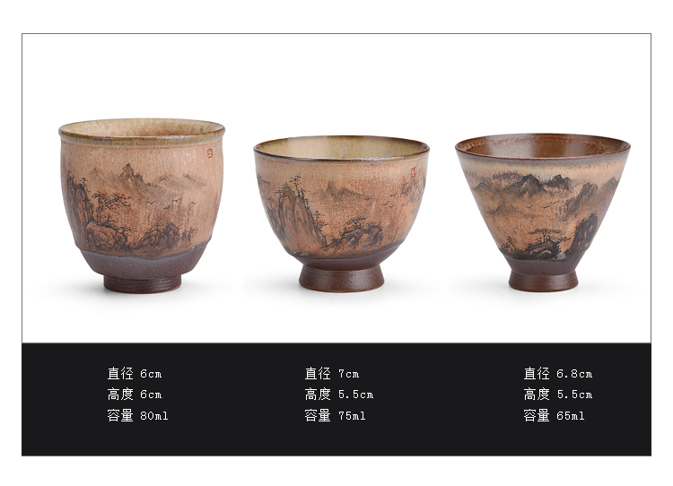 Ancient sheng wood up up change sample tea cup single CPU jingdezhen hand - made master cup personal cup creative tea cups