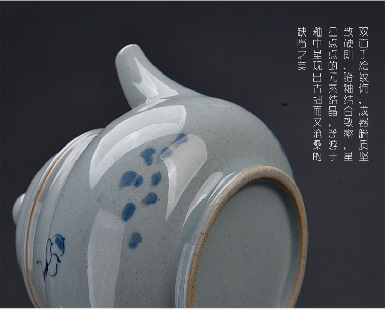 Ancient sheng hand - made porcelain up ceramics kung fu tea set manual tea single pot of pu - erh tea tea kettle with tea